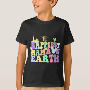 Mama op aarde groovy leuk mam mama Moederdag T-shirt