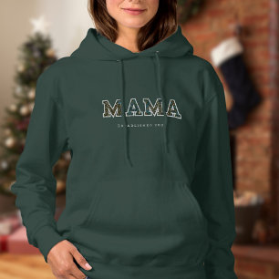 Mama op maat jaar - donker trendy hoodie