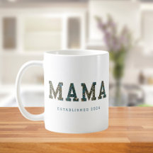 Mama op maat jaar - trendy floral Coffee Mok