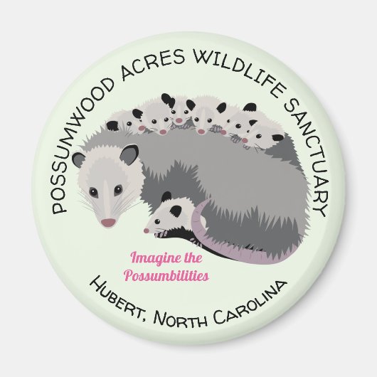 Mama Opossum magneet (Voorkant)