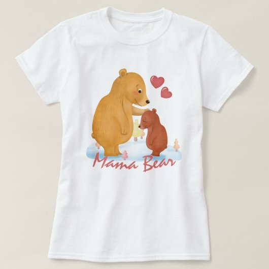 Mama ours - Bear Maman et Baby T-shirt (Design devant)