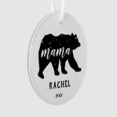 Mama Ours Forêt Animaux Famille Ornements de vacan (devant)