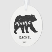 Mama Ours Forêt Animaux Famille Ornements de vacan (devant)