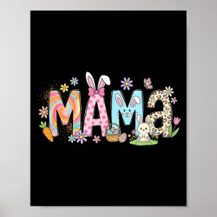 Mama paashaas lente bloemen voor mama of moeder poster