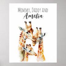 Mama, papa en ik | GIRAFFE | Diernevelkunst
