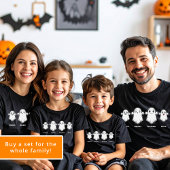 Mama papa en twee Kinder 4-persoons spookfamilie T-shirt