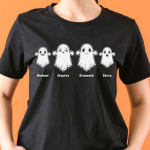 Mama papa en twee Kinder 4-persoons spookfamilie T-shirt
