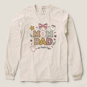 Mama Papa Nieuw Hoofdstuk Begint Schattig Babyontw Tri-Blend Shirt