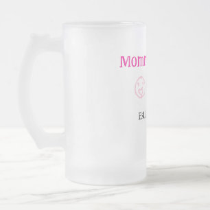 Mama & Papa nieuwe ouders voeg naam datum hart bla Matglas Bierpul