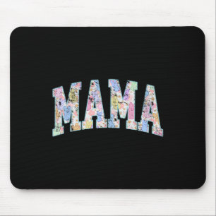 Mama Pasen Retro Varsity Grote Letters Kleurrijk G Muismat