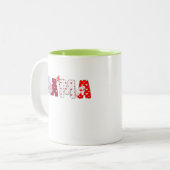 Mama Patchwork Mug - Jolie conception de coeur col (Devant gauche)