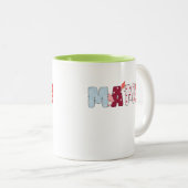 Mama Patchwork Mug - Jolie conception de coeur col (Devant droit)
