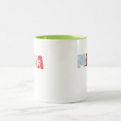Mama Patchwork Mug - Jolie conception de coeur col (Centre)