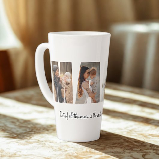 Mama Photo Collage Latte Mug pour la fête des mère