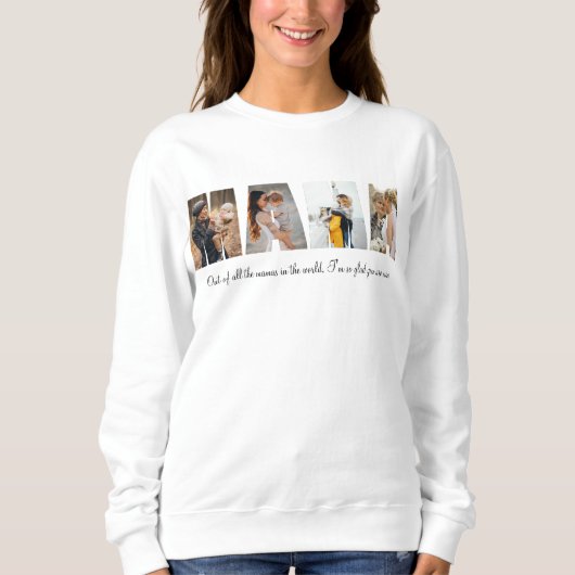 Mama Photo Collage Sweatshirt pour la fête des mèr (Devant)