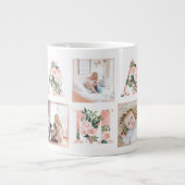 Mama Photo Floral Collage Custom Giant Coffee Mug (Devant)