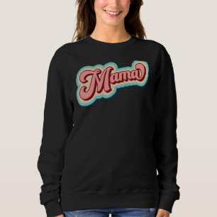 Mama Pink Retro Groovy Moederdag Trui