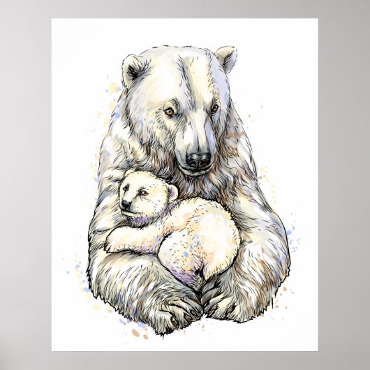 Mama Polar Beer en Cub Poster (Voorkant)