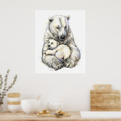 Mama Polar Beer en Cub Poster (Keuken)