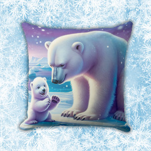 Mama Polar Beer met Cub Kussen