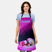 Mama Polar Beer met Cub Monogram | Schort (Gedragen)