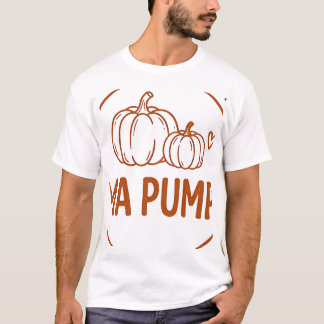 Mama Pompoen Pompoenveld Herfst Stempel T-shirt