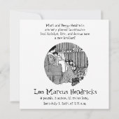 Mama Possum Faire-part photo de naissance humorist (Dos)