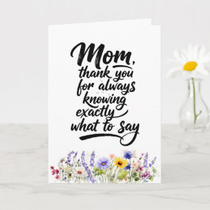 Mama Precies Wat Je Moet Zeggen Waterverf Wilde Bl Kaart