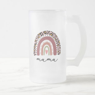 Mama Rainbow, Blessed Mama Gift, Boho Mama Rainbow Matglas Bierpul