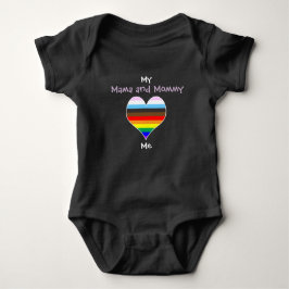 Mama Rainbow Heart Baby Bodysuit