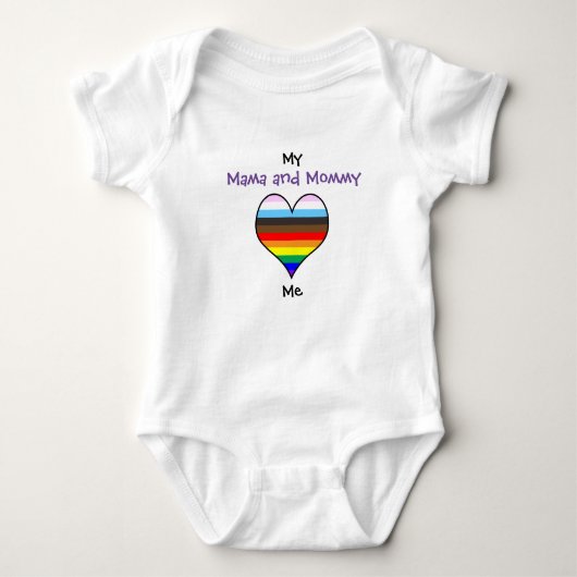 Mama Rainbow Heart Romper (Voorkant)
