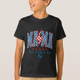 Mama Rood Wit En Verwacht 4 Juli Zwangerschapsaank T-shirt