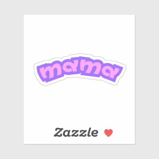 Mama | Roze moeder nieuwe moeder mama Sticker (Vel)