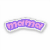 Mama | Roze moeder nieuwe moeder mama Sticker (Voorkant)