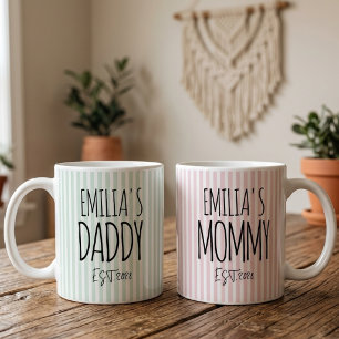 Mama Roze Strepen Moederdag Persoonlijk Geschenk Koffiemok
