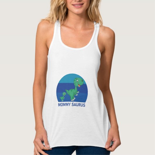 Mama Saurus - Cute Funny Tanktop (Voorkant)