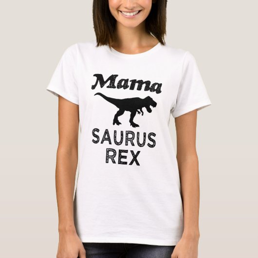 Mama Saurus Rex damesmam Dino Shirt (Voorkant)