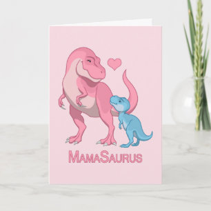 Mama Saurus T-Rex en Baby Boy Dinosaurs Aankondiging