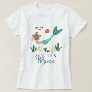 Mama Schattige & Magisch Onder het Zee Zeemeermin T-shirt