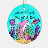 Mama Shark Familie Kerst Ornament (Links)