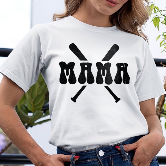 Mama Shirt, Cadeau De Baseball Pour Mama T-Shirt