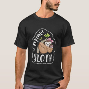 Mama sloeit met schattige baby sloedoezels t-shirt