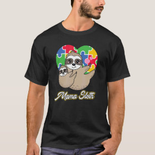 Mama Sloth Autism Awareness T-shirt