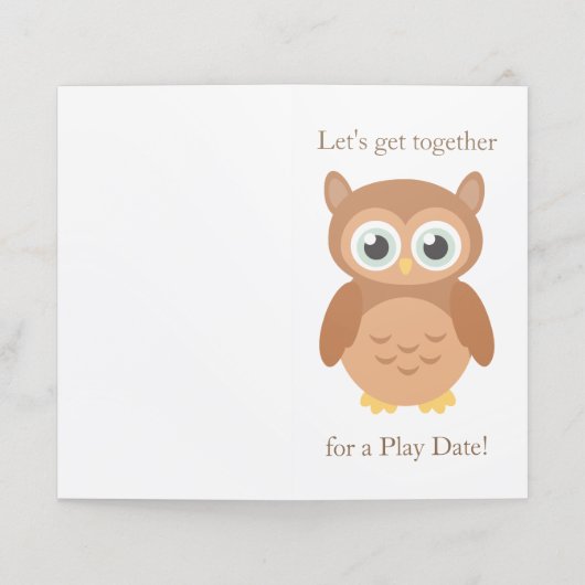 Mama Speel datum uil bellen Afspraakkaart Afsprakenkaart (Buitenkant ongevouwen)