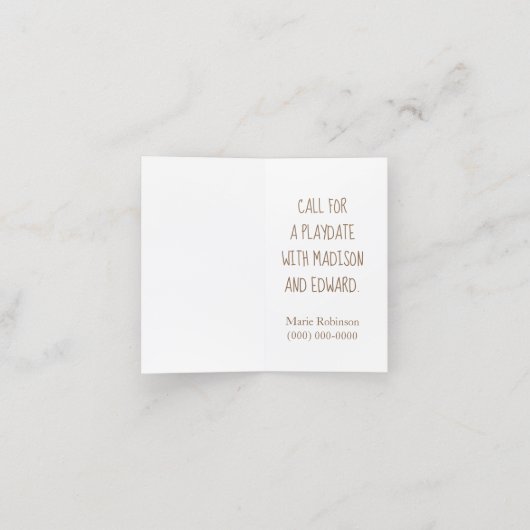 Mama Speel datum uil bellen Afspraakkaart Afsprakenkaart (Binnenkant ongevouwen)