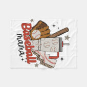 Mama Spel Dag Vibes Moederdag Vrouwen Honkbal Moed Fleece Deken (Voorkant (Horizontaal))