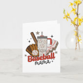 Mama Spel Dag Vibes Moederdag Vrouwen Honkbal Moed Kaart (Gele Bloem)