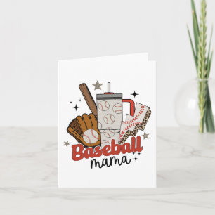 Mama Spel Dag Vibes Moederdag Vrouwen Honkbal Moed Kaart