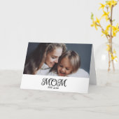 Mama stichtte Moederdag Modern Schrift Kaart (Gele Bloem)