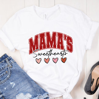 Mama Sweethearts – Cute Pink Hearts Valentine’s  Tri-Blend Shirt